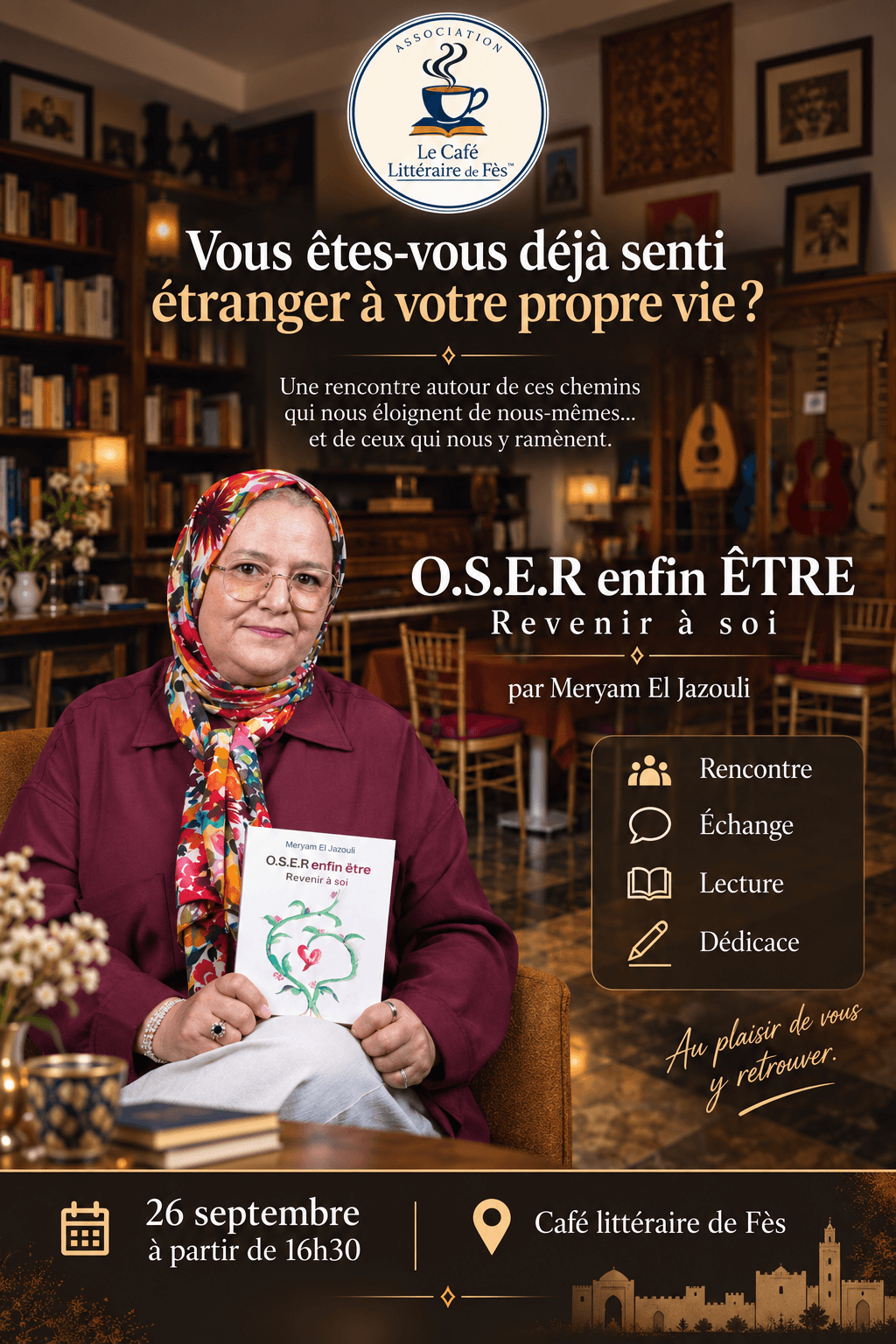 Affiche — RENCONTRE LITTÉRAIRE – O.S.E.R enfin ÊTRE